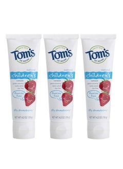 Tom's of Maine Natural Children'S Fluoride-Free Toothpaste, Silly Strawberry, 4.2 Oz(Pack Of 3)  - Image 1