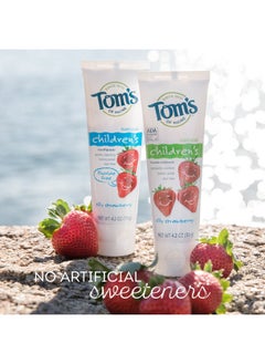 Tom's of Maine Natural Children'S Fluoride-Free Toothpaste, Silly Strawberry, 4.2 Oz(Pack Of 3)  - Image 3