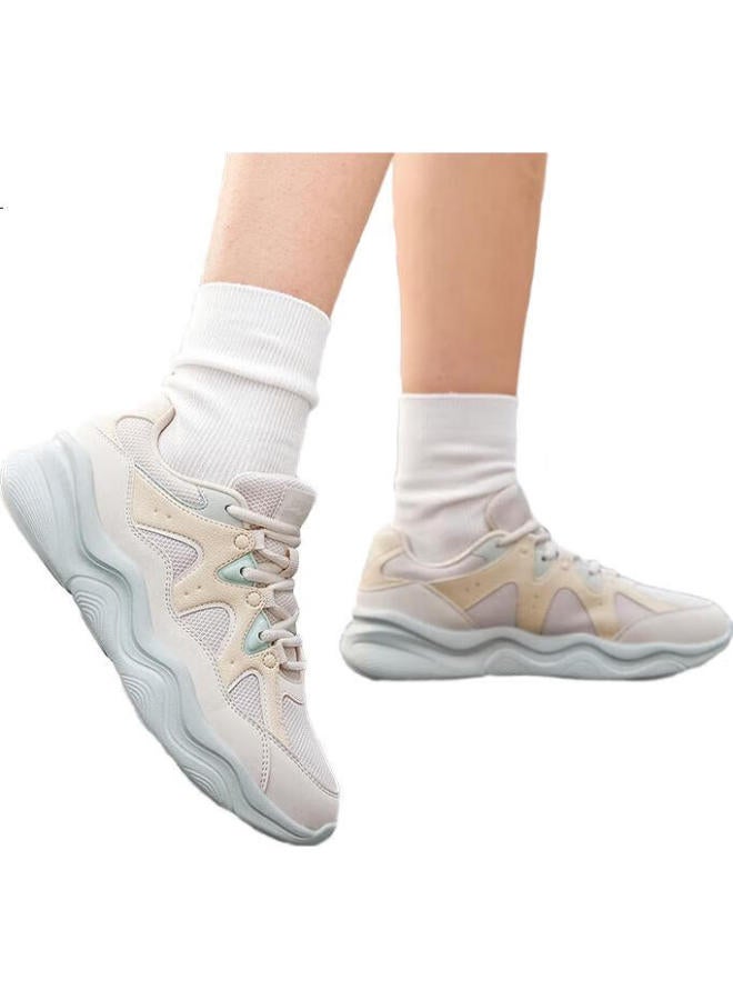 ERKE Women'S Casual Shoes New Thick-Soled Comfortable Dad Shoes Simple Lightweight Soft Elastic Sports Shoesflow Cloud 2 - Image 1
