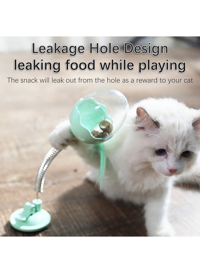 NIBEMINENT Food Dispenser Ball Interactive Toy With LED Light White/Black 28x8x8cm - Image 3