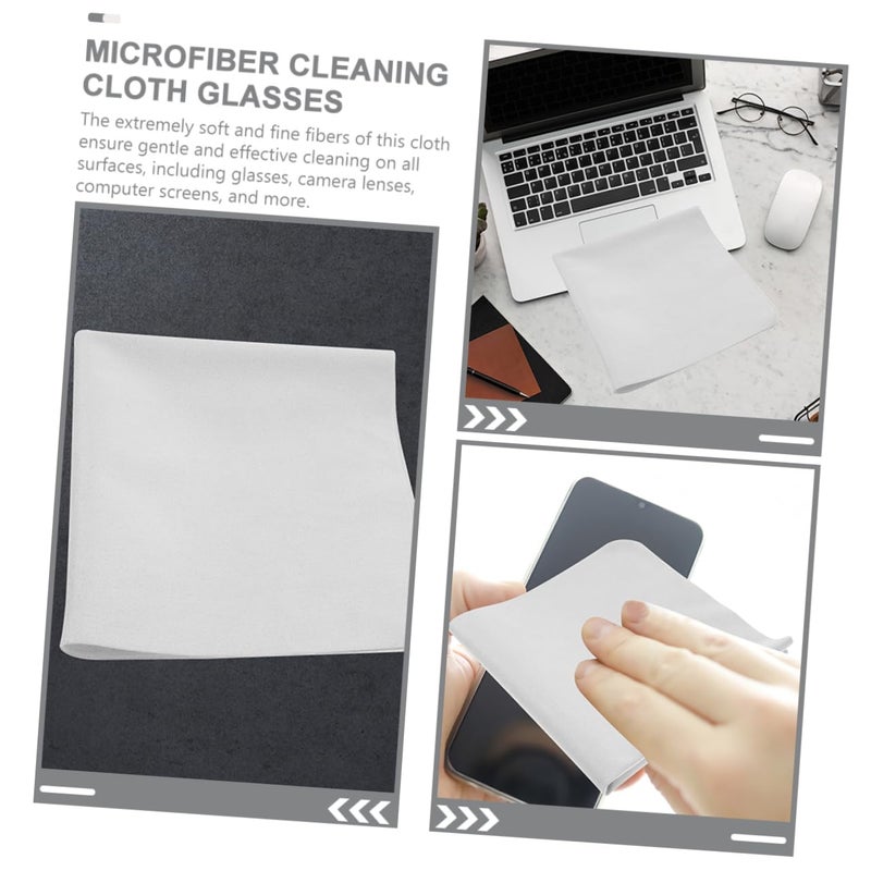 Microfiber Cleaning Cloth For Glasses Lenses Cameras Screens Jewelry 30x30cm Grey - Image 4