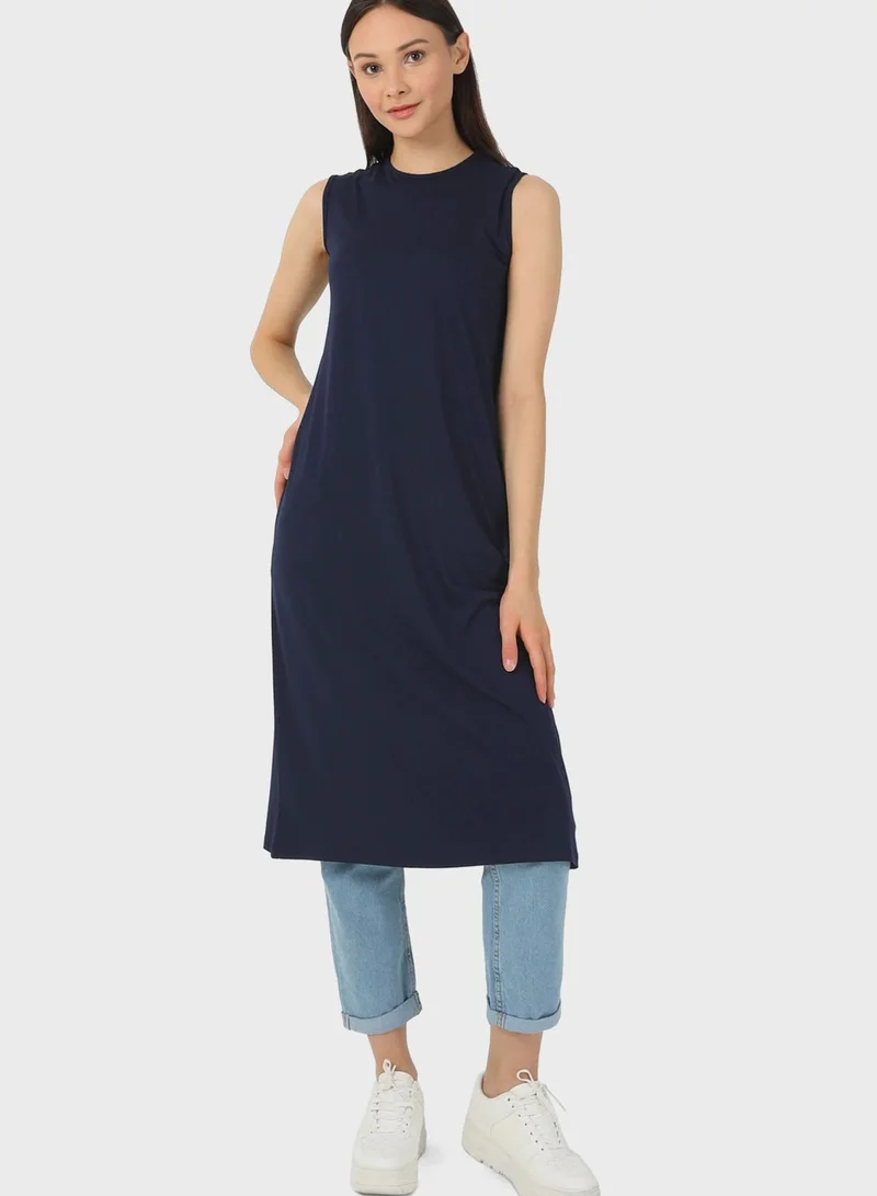Refka by modanisa Sleeveless Knit Dress