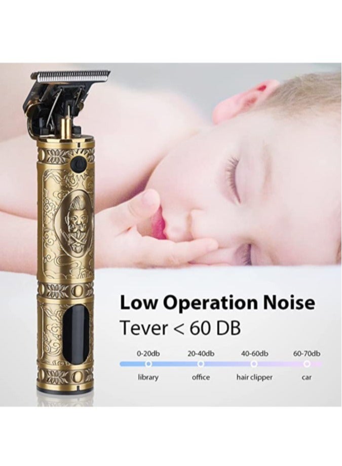 Professional Mens Hair Trimmers, Cordless Rechargeable Beard Trimmer T-Blade Hair Clippers for Men, 0mm Zero Gapped Baldhead Shaver with 3 Combs - Image 5