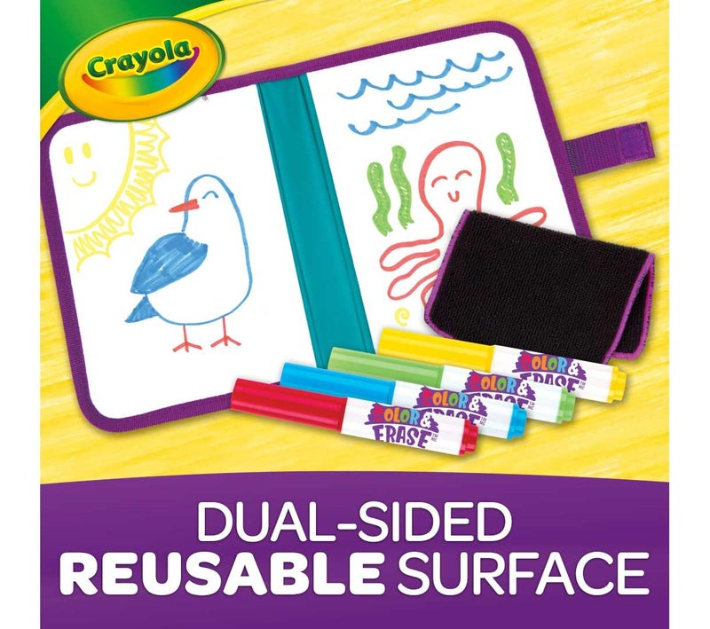 Crayola Color & Erase Drawing Board for Kids, Travel Coloring Kit, Gift 3+ - Image 3