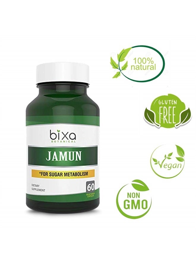 bixa BOTANICAL مستخلص الجامون (إيجونيا جامبولانا/ البرقوق الأسود) مرارة 5% | عشبة أيورفيدا | مكمل عشبي لتحسين الهضم | كبسولات نباتية 60 حبة (450 ملغ) - Image 4