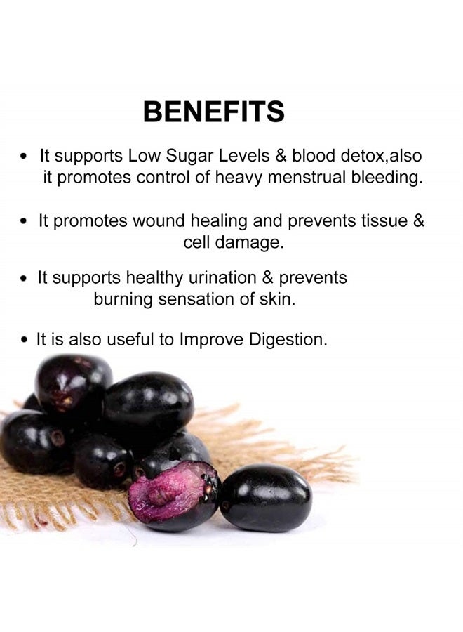 bixa BOTANICAL مستخلص الجامون (إيجونيا جامبولانا/ البرقوق الأسود) مرارة 5% | عشبة أيورفيدا | مكمل عشبي لتحسين الهضم | كبسولات نباتية 60 حبة (450 ملغ) - Image 3