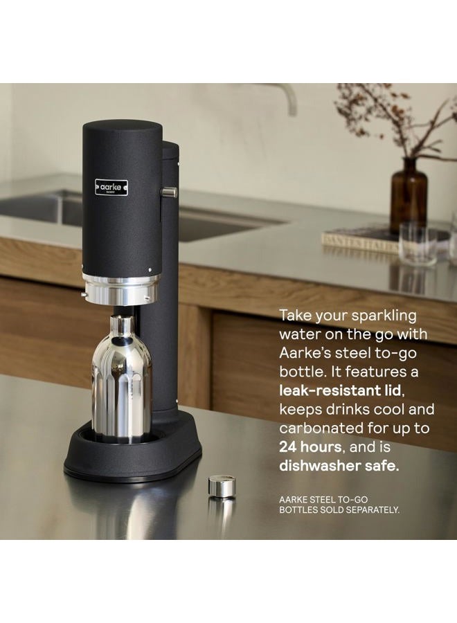 Aarke Carbonator Pro Matte Black with Glass Bottle - Image 5