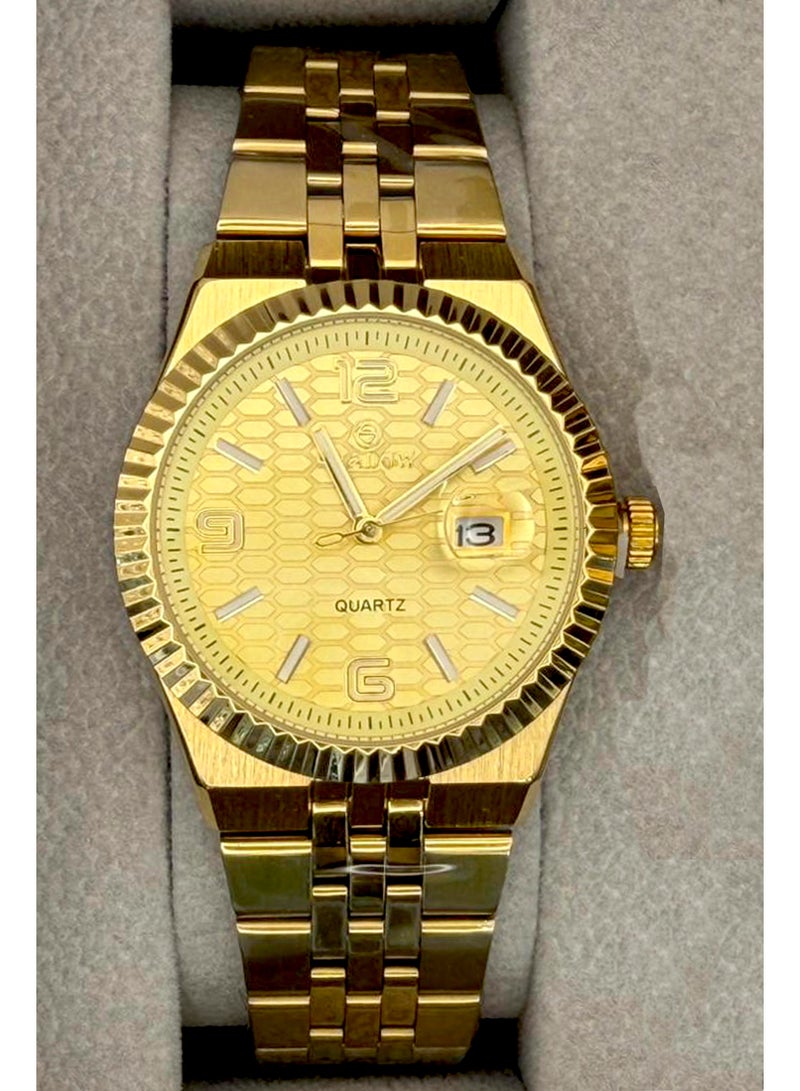 SHADOW Luxury Couple Watch Set - Matching Stainless Steel Quartz Wristwatches with Date Window - Image 2