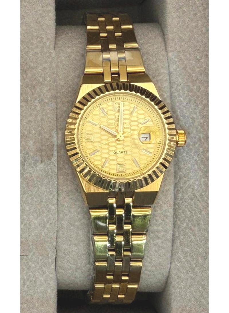 SHADOW Luxury Couple Watch Set - Matching Stainless Steel Quartz Wristwatches with Date Window - Image 3