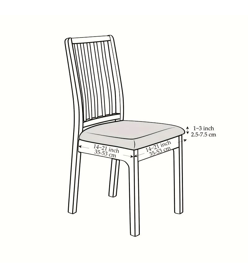 Green Fleece Elastic Dining Chair Cover One Piece Machine Washable - Image 3