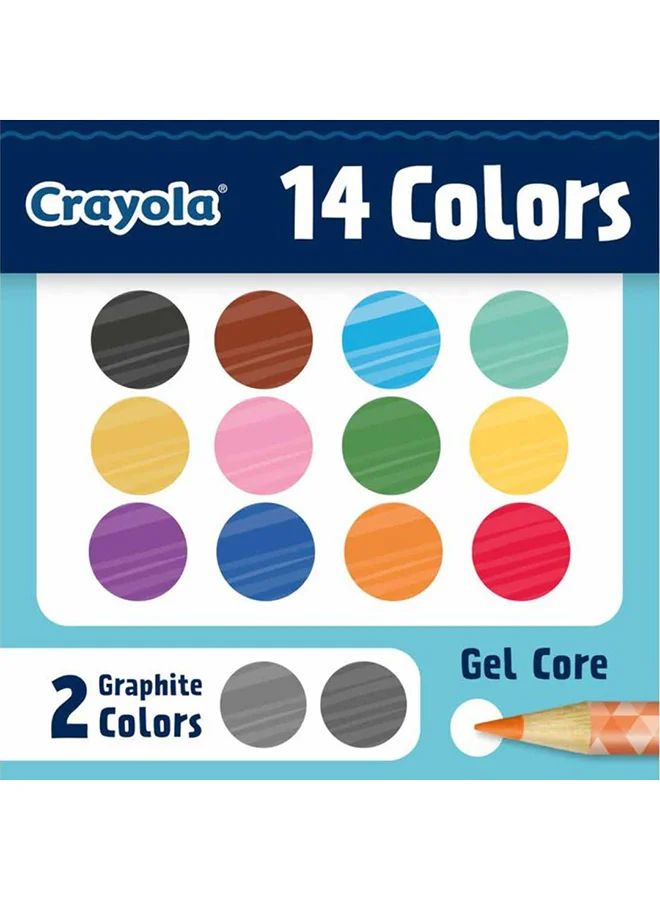 كرايولا Crayola - Sketch and Shade Doodle Pencils, 14 count