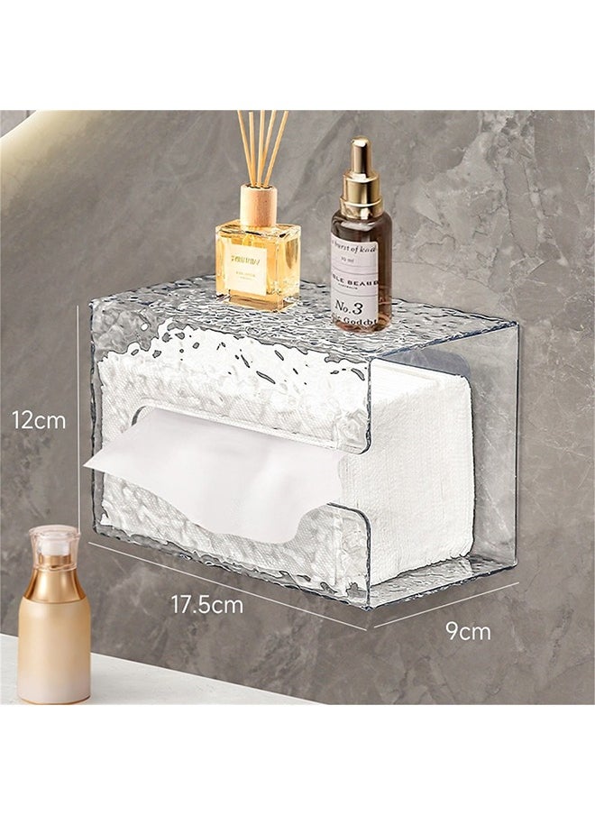 Generic - Glacier Style 1 Piece Tissue Storage Box, No Drilling Toilet Paper Holder Wall Mounted Bathroom Hanging Toilet Paper Holder - Image 1