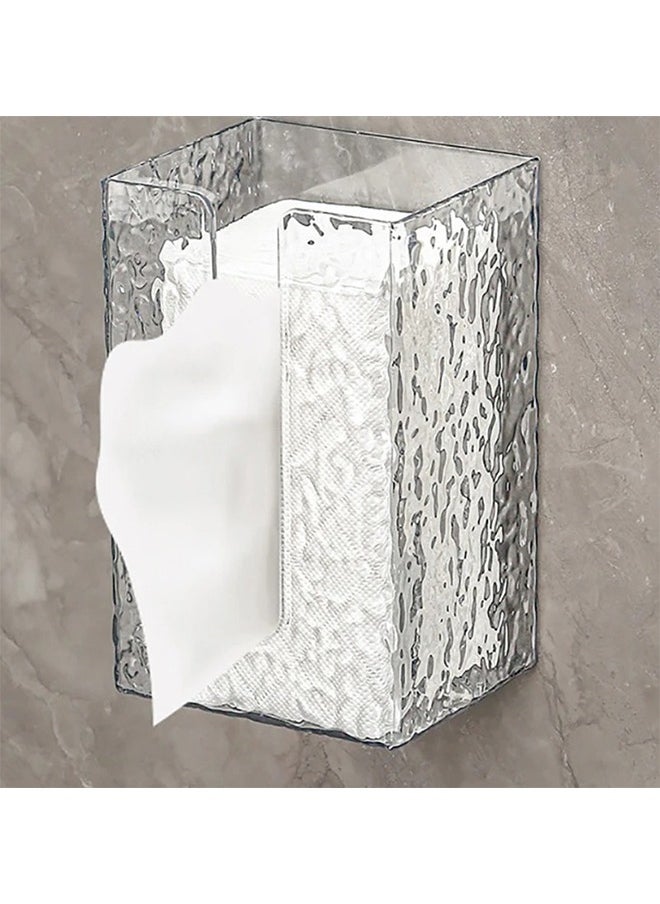Generic - Glacier Style 1 Piece Tissue Storage Box, No Drilling Toilet Paper Holder Wall Mounted Bathroom Hanging Toilet Paper Holder - Image 1
