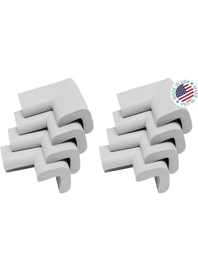 KidKusion Corner Cushion | Made in USA | Taupe | 8 Pack | Furniture and Corner Protector - Image 1