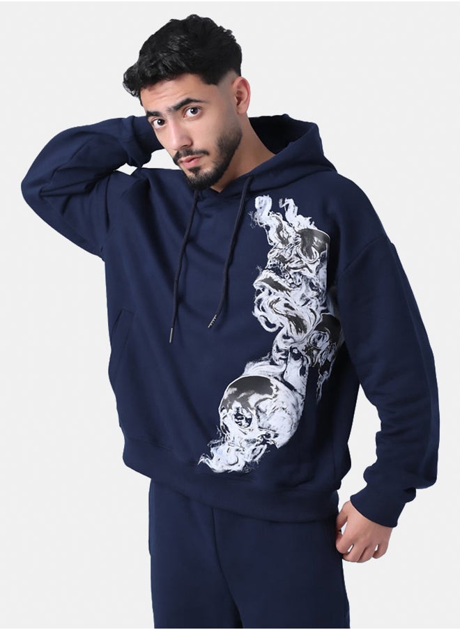 ASTK Acid wash printed regular hoodie  - Image 1