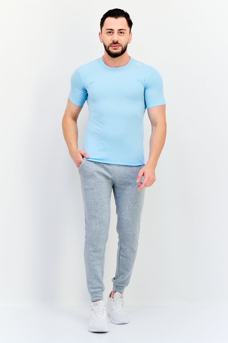 Adidas تي شيرت رياضي للرجال بأكمام قصيرة مناسب في الهواء الطلق، تركواز - Image 4