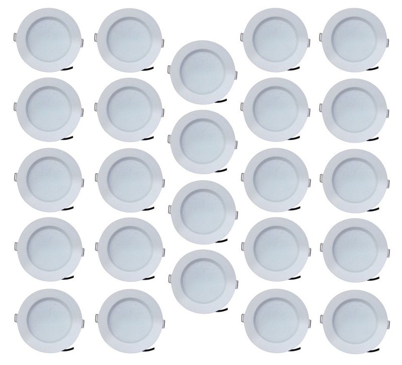 Bene BENE Blaze Virgin Plastic Round Ceiling Light Warm White Yellow 7w Pack of 24 Pcs  - Image 1