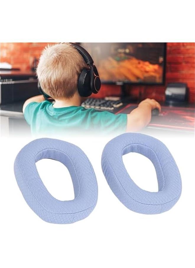 Replacement Earpads Ear Cushions for Logitech G435 Lightspeed, Noise Isolation Protein Leather & Breathable Mesh Professional Headphone Ear Pads Covers (Blue)