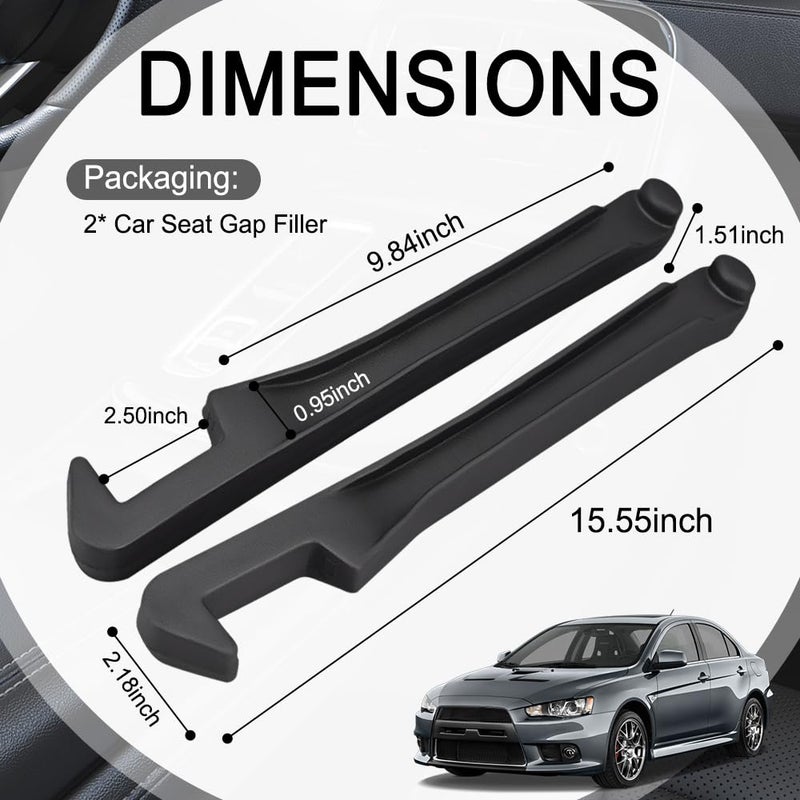 IHOTDER 2026 Upgraded Car Seat Gap Filler 2 Pack,3 in 1 Car Seat Gap Organizer with Slot & Hook for Phone/Keys,Universal Anti-Drop in Between Cars Seats Catcher Fits for Truck SUV - Image 2