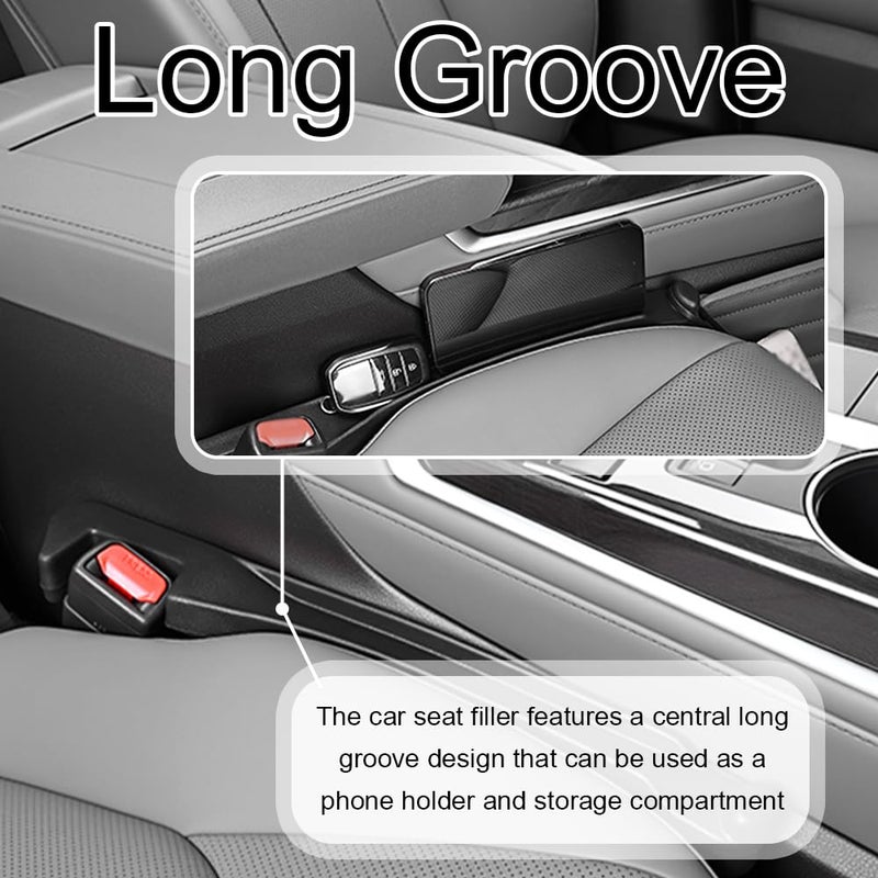 IHOTDER 2026 Upgraded Car Seat Gap Filler 2 Pack,3 in 1 Car Seat Gap Organizer with Slot & Hook for Phone/Keys,Universal Anti-Drop in Between Cars Seats Catcher Fits for Truck SUV - Image 4