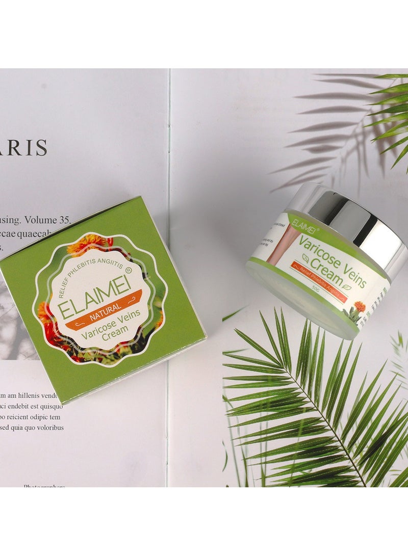 Elaimei Varicose Veins Treatment Cream 50G Spider Vein Cream Relief Tired and Heavy Legs Strengthen Capillary Health Improve The Apperance of Legs - Image 3