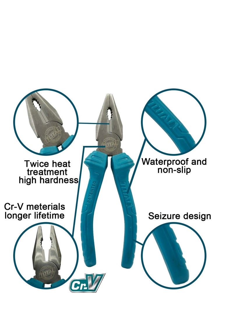 توتال طقم زراديات TOTAL مكون من 3 قطع (THT1K0311) - يشمل زرادية متعددة الاستخدامات، وقاطعة جانبية، وزرادية ذات أنف طويل - طقم أدوات يدوية شديدة التحمل مصنوع من فولاذ الكروم-فاناديوم (Cr-V)، مثالي لأعمال الإصلاح الكهربائي، والمشاريع اليدوية (DIY)، والاستخدامات الصناعية. - Image 5