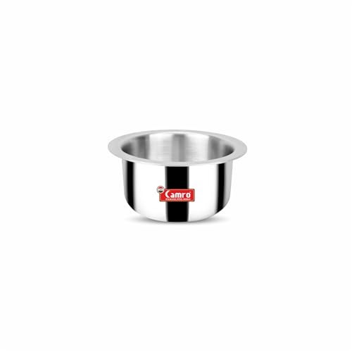 Camro Triply Artisian Patila Steel 1 Litre | Kitchen Tope Stainless Steel Bhagona | Cookware Patila for Cooking Boiling, Steaming | Handi Sandwich Bottom | Induction Base & Gas Stove Compatible - Image 1