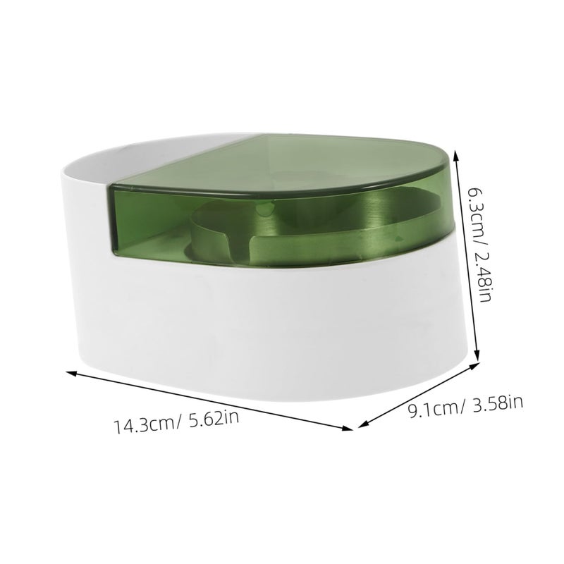 Green Wall Mounted Bathroom Ashtray With Lid Windproof Indoor Smoking Ash Holder - Image 3