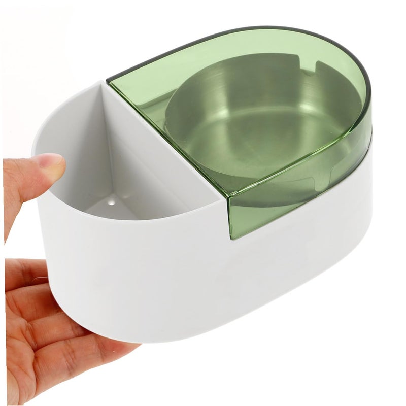 Green Wall Mounted Bathroom Ashtray With Lid Windproof Indoor Smoking Ash Holder - Image 5
