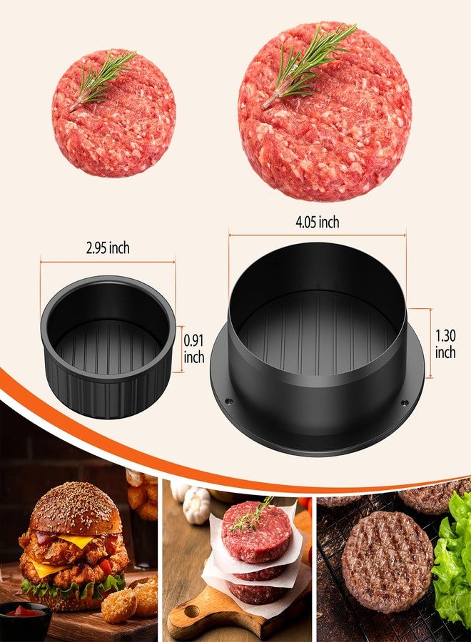 Pisol Hamburger Press, 4-in-1 Burger Press Patty Maker Slider, Stuffed Burgers Sandwich Cutter, Meat Beef Veggie Hamburger Patty Mold with 100 pcs Wax Disc Papers - Image 2