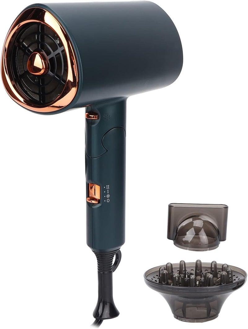 comfrt Hair Dryer, Lightweight Compact Travel Hair Dryer with Folding Handle Quick Dry Power Airflow Portable Hair Dryer Smart Controls Ergonomic Mini Hair Dryer(#2) - Image 1