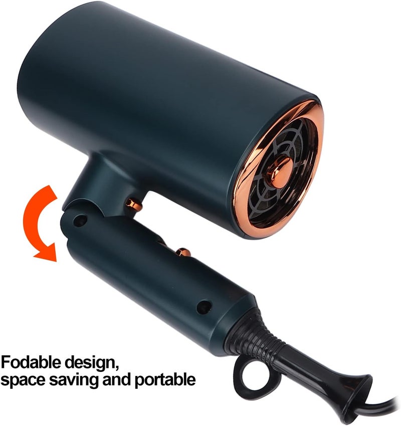 comfrt Hair Dryer, Lightweight Compact Travel Hair Dryer with Folding Handle Quick Dry Power Airflow Portable Hair Dryer Smart Controls Ergonomic Mini Hair Dryer(#2) - Image 5
