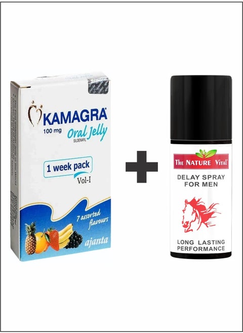 Kamgra Oral Jelly 100mg + 45ml Performance Spray One Week Power Boost