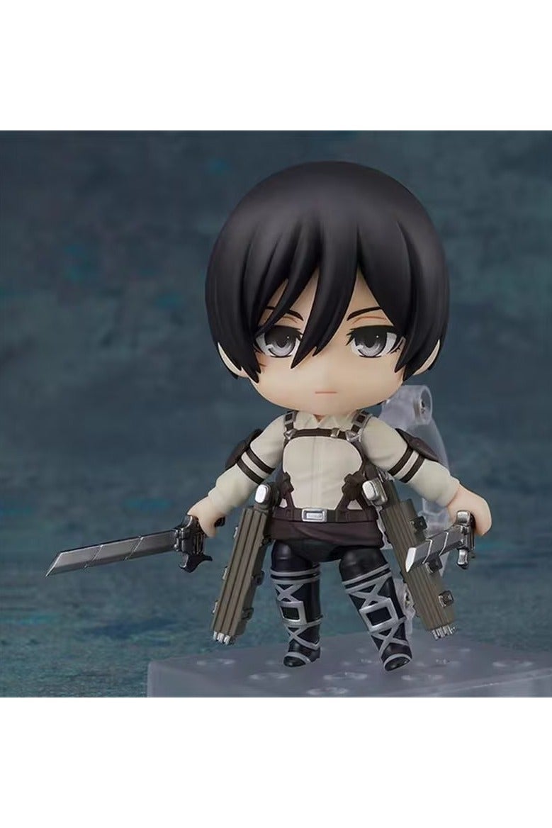 general Attack on Titan Mikasa Ackerman figure ornament model beautifully restores the character image and can pose in different interesting shapes - Image 1