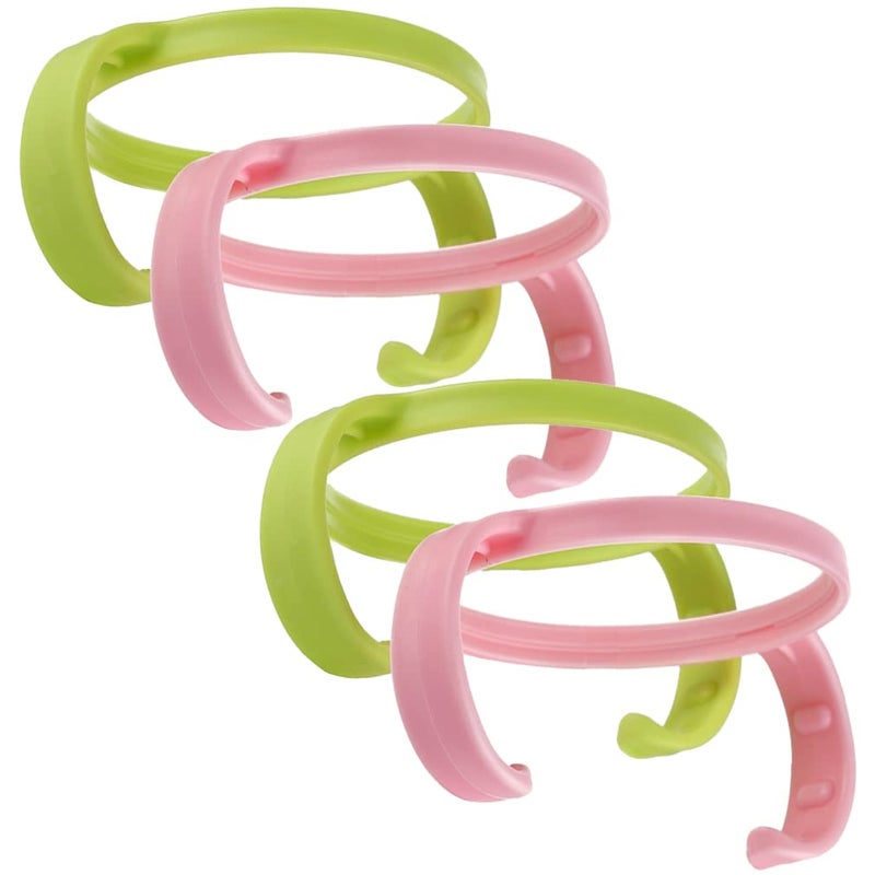 ROMIRUS Bottle Handles Grips Compatible for Comotomo Feeding Baby Bottles Set of 4 2 Pink 2 Green