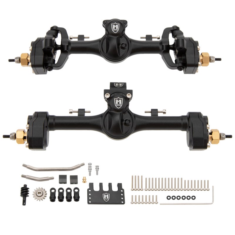 MEUS Racing 62mm SCX24 Portal Axles for Axial 124 SCX24 RC Crawler Black - Image 3