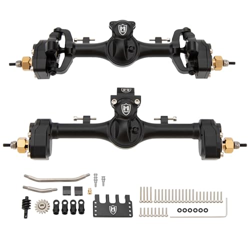 MEUS Racing 62mm SCX24 Portal Axles for Axial 124 SCX24 RC Crawler Black - Image 1