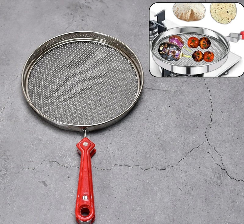 ANSHEZ Phulka Grill for Gas Stove Grill Jali for Kitchen Cooking Gas Grill Jali for Papad Chapati Tandoor Brinjal Roaster Pack of 1 - Image 2