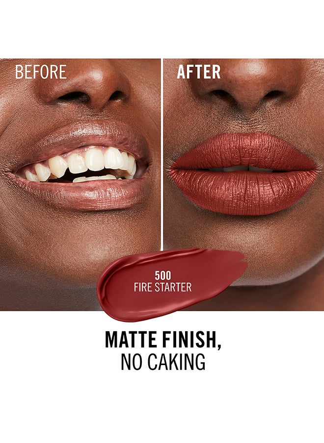 RIMMEL LONDON Lasting Mega Matte Liquid Lipstick  500  Fire Starter  - Image 5