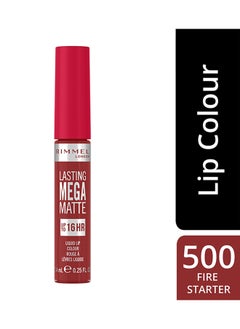 RIMMEL LONDON Lasting Mega Matte Liquid Lipstick  500  Fire Starter  - Image 2