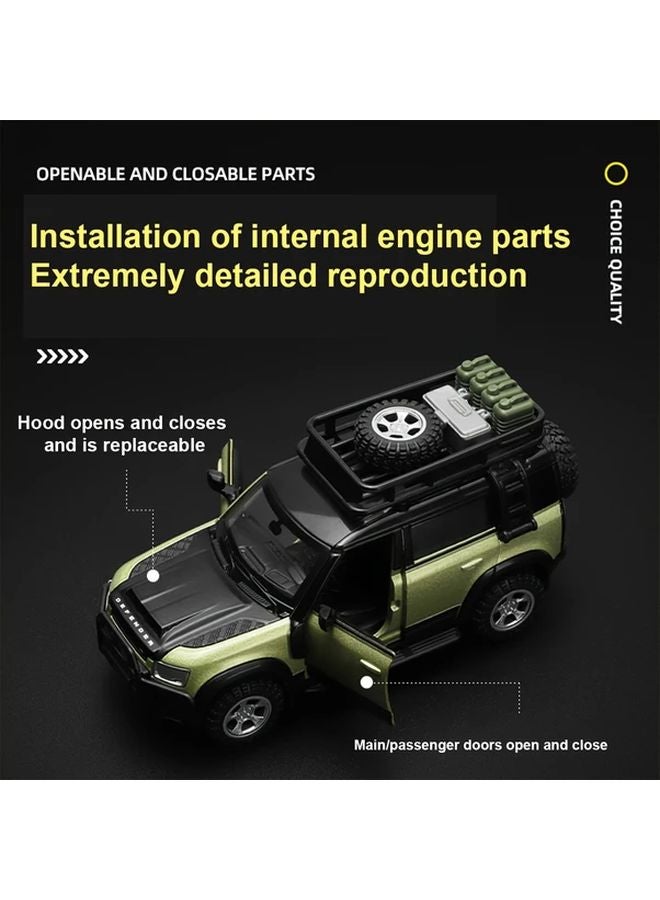 CCA 1 43 Scale Land Rover Defender Green Collectible Model Car DIY Open Door Accessory Upgrade Kit - Image 5