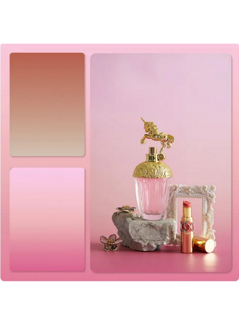 Double-Sided Gradient Non Reflective Photography Background Paper For Cosmetics Jewelry Drinks Perfume Products 57X87CM Orange flesh pink - Image 1