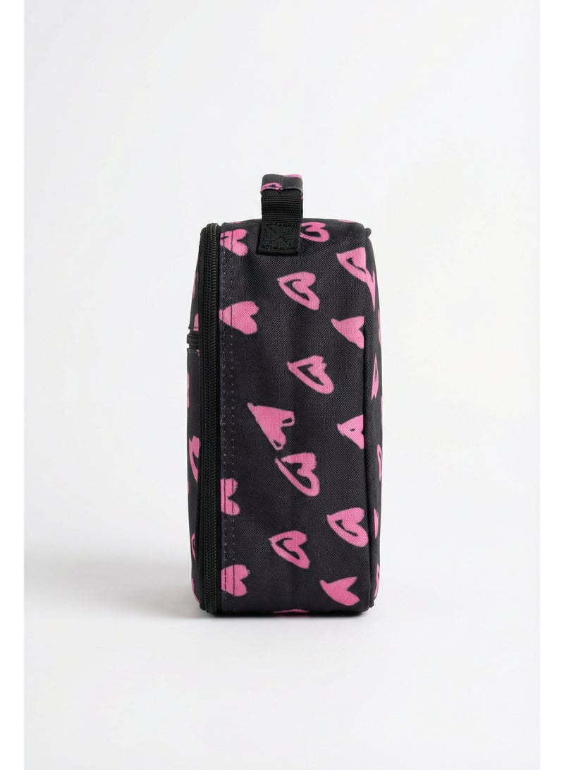 HYPE Girls Lunch Bag Pink Scribble Heart - 4.5L Insulated Lunch Box with Thermal Lining for School and Picnic Travel - Image 3