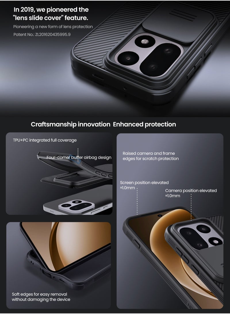 نيلكين غطاء لهاتف OnePlus 15 بتصميم شريحة لحماية العدسة، مع مصدّ TPU وPC مقاوم للصدمات، وحماية ضد بصمات الأصابع، وهيكل نحيف خفيف للهواتف المحمولة - Image 2