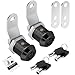 Cylinnda 2 Pack Tool Box Lock with Keys 58 RV Storage Lock Keyed Alike Cabinet Lock Cam Locks for Toolbox Lock Replacement Mailbox RV Compartment Locks with Manual Black 2 Pack 58 Inch - Image 2