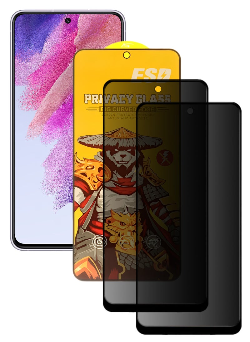 ESD 2 Pieces Tempered Dustproof Privacy Glass Screen Protector Compatible For Samsung Galaxy S21 FE - Image 1