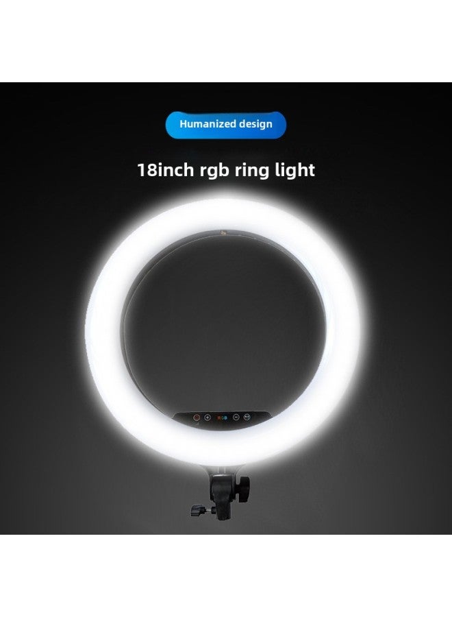 general Spot 18-inch RGB Photography Lamp Remote Control Touch Screen Three-machine Live Flash Colorful Adjustment Ring Lamp Lighting Lamp-Light Source Color:18 Inch RGB - Image 2
