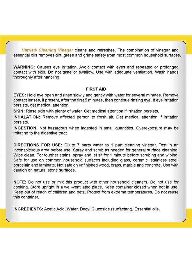 Harris خل تنظيف متعدد الأغراض لتنظيف الأسطح المنزلية، 128 أونصة (برتقالي) - Image 5