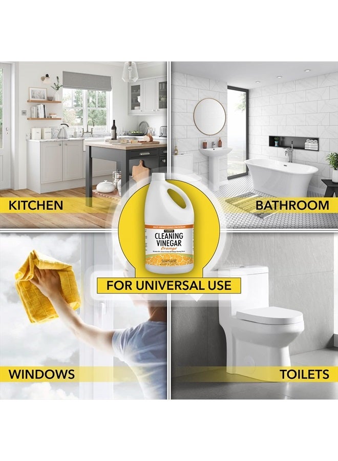 Harris خل تنظيف متعدد الأغراض لتنظيف الأسطح المنزلية، 128 أونصة (برتقالي) - Image 2