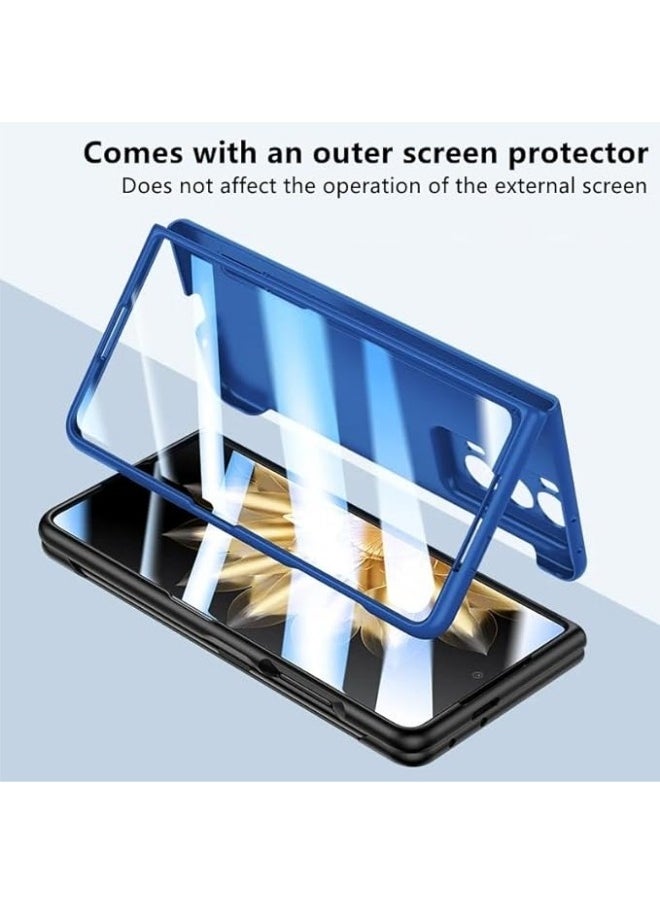 General - Compatible with Honor Magic V2 2023 Case with Stylus Pen,Pen Holder Cover Anti-Scratches Ultra Thin Case with Built-in Screen Protector for Honor Magic V2 - Image 1